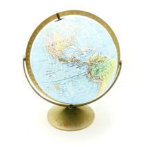 Replogle Land and Sea 12” Double Axis Globe Raised Textured USSR 1960&#39;s - £23.94 GBP