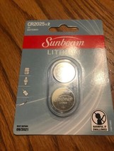 Sunbeam CR2025 Lithium 3v Coin Type Batteries-PACKAGE Of (2)-New-SHIPS N 24 Hrs - £6.23 GBP