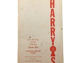 Harry’s Key Club Menu &amp; Sing-a-Long Booklet Omaha NE 182 lyrics 52 pages - £16.07 GBP
