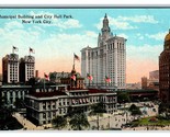 Municipal Building and City Hall Park New York City NY NYC UNP DB Postca... - $3.91