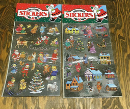 Vintage Christmas stickers in original packages old fashion holiday stic... - $365.13 MXN