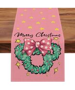 Seliem Christmas Wreath Table Runner Colorful Burlap 13x36 Inch Xmas Decor - $82.71 MXN Seliem Christmas Wreath Table Runner Colorful Burlap 13x36 Inch Xmas Decor - $82.71 MXN