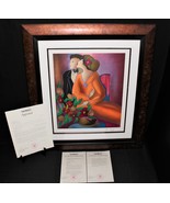 Linda Le Kinff Boy and Girl 29x26 Framed Serigraph Limited Ed. 106/160, ... - £275.22 GBP