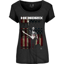 Ladies Jimi Hendrix Peace Flag Official Tee T-Shirt Womens Girls - £25.11 GBP