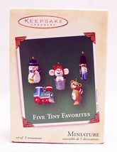 VINTAGE 2002 Hallmark Keepsake Christmas Ornament Five Tiny Favorites - £15.56 GBP