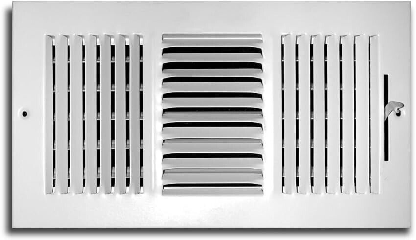 TRU AIRE C103M 14X06 STEEL 3-WAY SUPPLY WALL/CEILING REGISTER, WHITE, 14... - $16.83