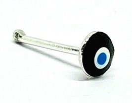 925 Silver Evil Eye Nose Stud Enamelled Nazar 22g (0.6mm) Protective Ball End - £5.22 GBP