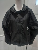 Adidas Women Nylon Light Windbreaker Hooded Jacket Size Small Black - £15.62 GBP
