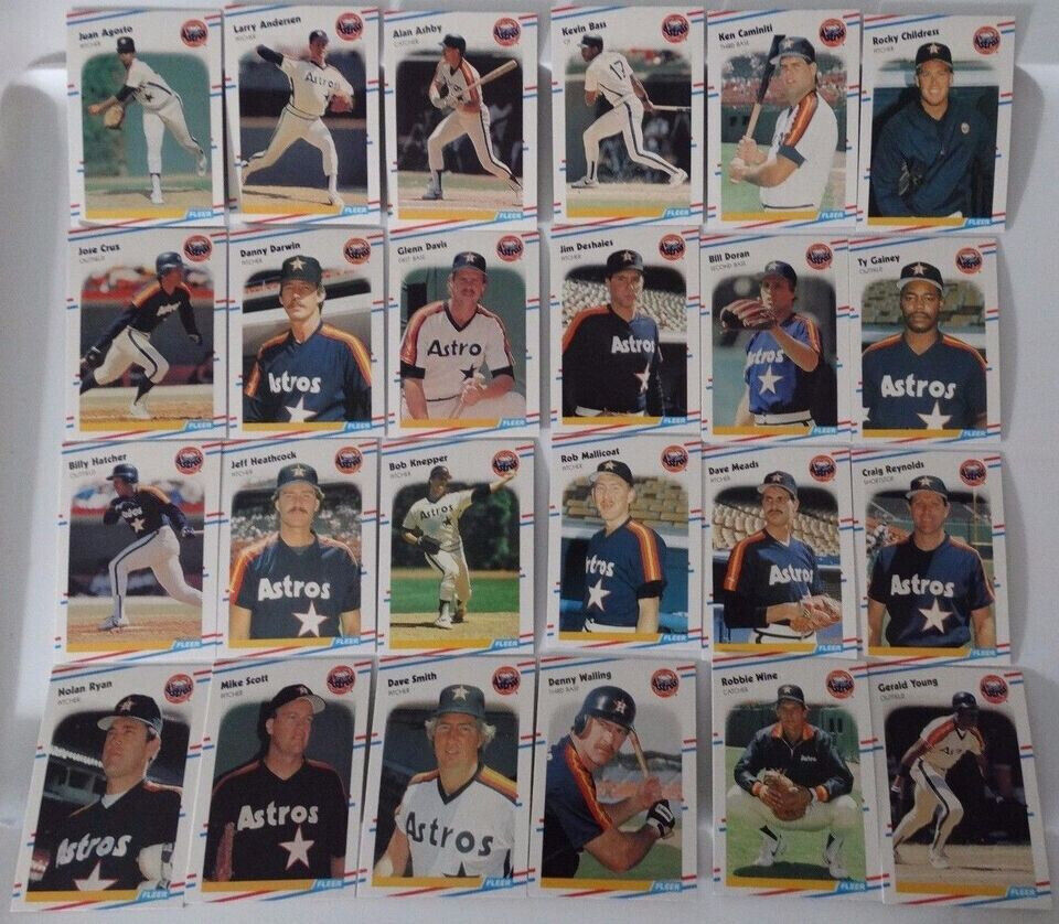 Primary image for 1988 Fleer Houston Astros Team Set Of 24 Baseball Cards