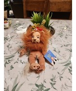 NWT 9&quot; Wizard of OZ Cowardly Lion Bean Bag Plush 1998 Warner Bros Studio... - €10,11 EUR