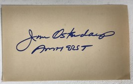 Jim Ostendarp (d. 2005) Signed Autographed 3x5 Index Card - Football - $14.99