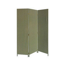 3 Panel Soft Fabric Room Divider Green - 71 x 47 x 1 in. - $453.01