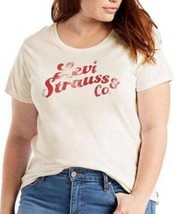 Womens Shirt Levis Beige Short Sleeve Knit Crewneck Top Plus-size 2X 18/20 - £18.25 GBP