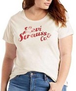 Womens Shirt Levis Beige Short Sleeve Knit Crewneck Top Plus-size 2X 18/20 - £17.99 GBP