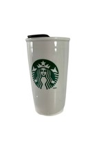 Starbucks Ceramic Travel Tumbler with Lid 12 oz Classic Mermaid Siren Logo 2011 - $14.85