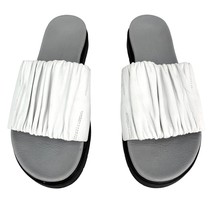 Daniella Lehavi Platform Slides 38 White Leather 7.5 - £39.82 GBP