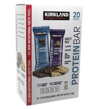 Kirkland Signature Protein Bars Cookie Dough and Chocolate Brownie 20-count, - £24.81 GBP
