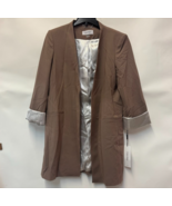 Calvin Klein Womens 14 Light Brown Elbow Sleeve Blazer Jacket NWT DD81 - $94.10 CAD
