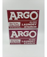 Argo Gloss Laundry Starch Easy to Use Crisp Finish 16 Oz Lot of 2 EXP. 0... - £47.78 GBP