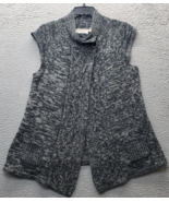 Allison Brittney Cardigan Womens Large Gray Cable Knit Cap Sleeve 2 Butt... - $41.60 CAD