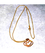 Gorgeous Vintage Fossil 12 Karat Gold filled heart Necklace and Chain - $51.57 CAD
