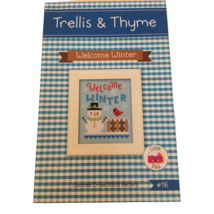 Trellis and Thyme Counted Cross Stitch Pattern Welcome Winter Snowman Ca... - £4.68 GBP