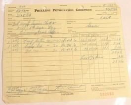 Vintage Phillips Petroleum Company Invoice March 28 1966 - $7.91