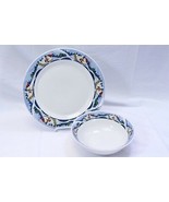 Oneida Snow Valley Chop Plate Platter and Serving Bowl Lot of 2 - £21.06 GBP