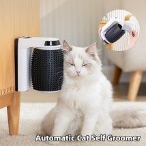 Automatic Cat Self Groomer Wall Corner Brushes Soft Cat Corner Scratcher Self Gr - $57.43