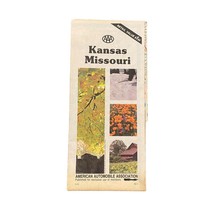Vintage Road Map Kansas Missouri United States USA 1982 AAA - £9.43 GBP