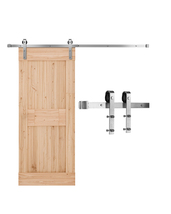 VEVOR 6FT Sliding Barn Door Hardware Kit, 330 LBS Weight Capacity, Silver - $44.99