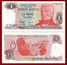 Argentina P311a. 1 Peso, San Martin / Llao-Llao fals, Bariloche, 1983 UNC - £0.88 GBP