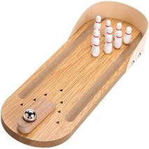 Table Top Mini Bowling Game Set-Tabletop Wooden Board Mini Arcade Deskto... - $1,587.96 MXN