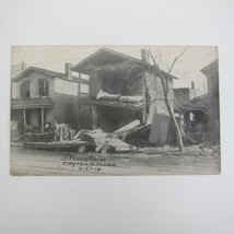 Real Photo Postcard RPPC 1913 Dayton Ohio Flood Scene Houses Damage Home... - £15.65 GBP
