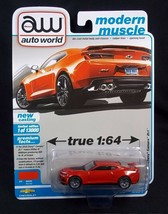 Auto World 2021 R1 Modern Muscle Red Hot 2018 CHEVY CAMARO ZL1 NEW - £9.97 GBP