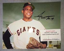 Willie Mays Hand Signed Autograph 8x10 Photo COA - £142.78 GBP