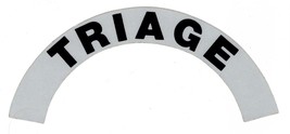 TRIAGE -  Highly Reflective Fire Helmet Crescent Decals -  A PAIR - £3.87 GBP