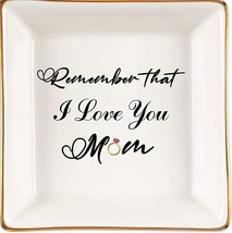 NEW Gifts for Mom Mothers Day Ceramic Jewelry Ring Dish Holder Trinket Tray 4x4&quot; - £20.93 GBP