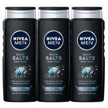 Nivea Men Deep Clean Rock Salts Body Wash Exfoliating Rock Salt Body Was... - £23.26 GBP