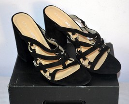 Fashion Nova Ella-1 Black All At Once Heeled Sandals Size 8 in Box - £21.36 GBP