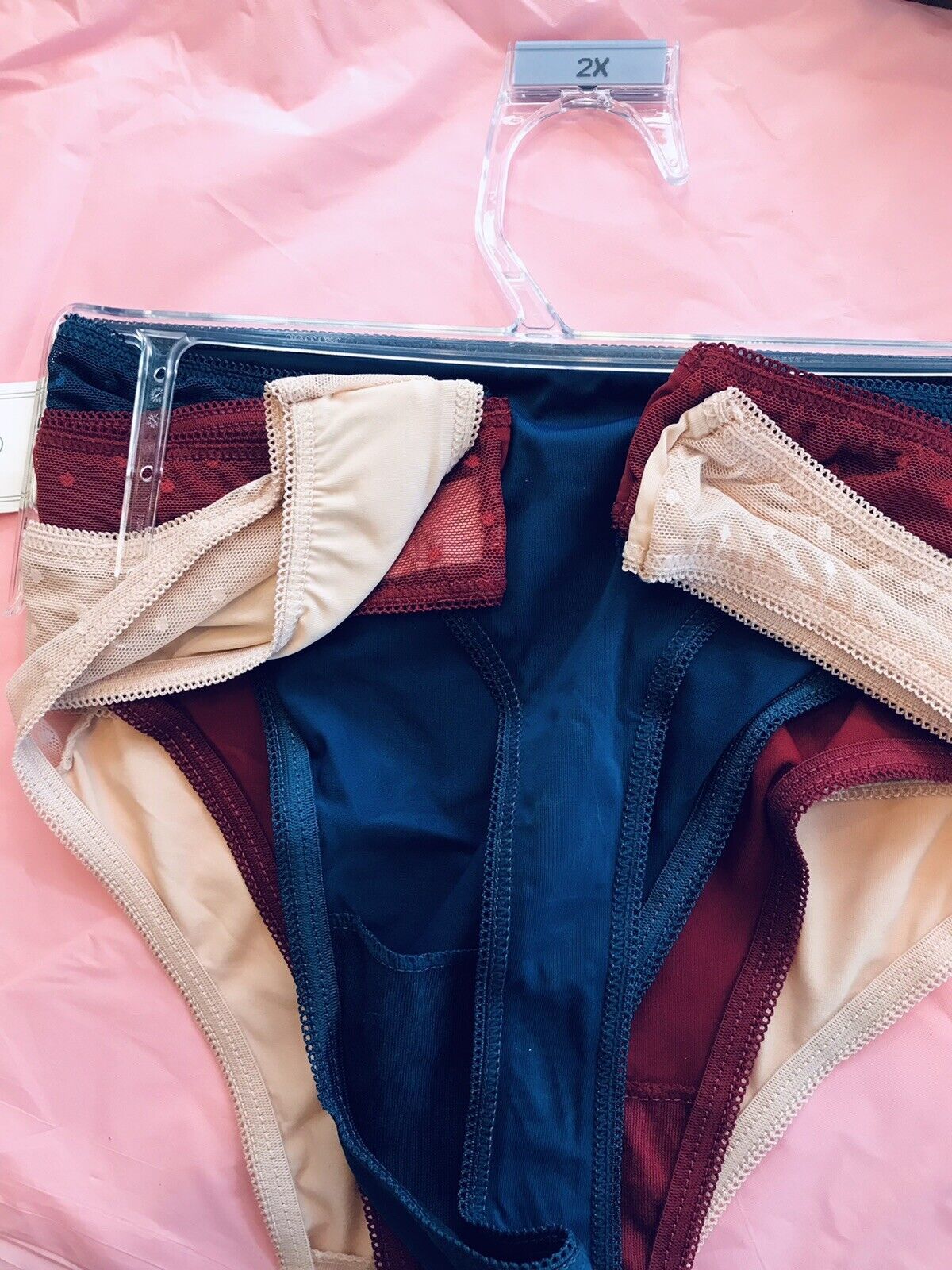 kmart Womens plus  2X JS 3OH Micro Dot Mesh Thong - $16.71