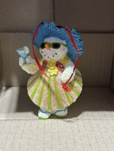 Sea Clam Shell Dress Snowman Christmas Ornament Ocean Lover Snow Woman Seashell - $7.92