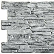 Dundee Deco PG7012 Grey Faux Slate, 3.2 ft x 1.6 ft, PVC 3D Wall Panel, Interior - £8.03 GBP+