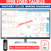 1998 Ford Taurus Complete Color Electrical Wiring Diagram Manual USB - $24.95