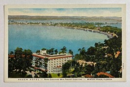 Aerial View of Haven Hotel in Winter Haven,Florida Vintage Postcard  - $11.68