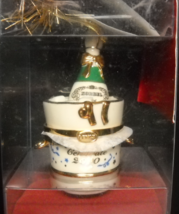 Lenox Christmas Ornament Celebrate 2000 Champagne Box Porcelain Original... - $10.99