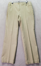 Sigrid Olsen Sport Pants Women Petite 10 Pale Yellow Medium Wash Cotton Pockets - £15.92 GBP