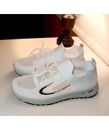 Women Sneaker Shoes Mesh Panel Sock Lace Up Low Top Round Toe Casual Out... - $24.00