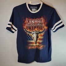 Lynyrd Skynyrd Shirt Mens Large Made In America Concert Tour 2016 Navy Blue - $13.98