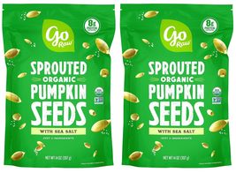 Go Raw Pumpkin Seeds with Sea Salt, Sprouted &amp; Organic, 14 oz. Bag | Ket... - £15.76 GBP